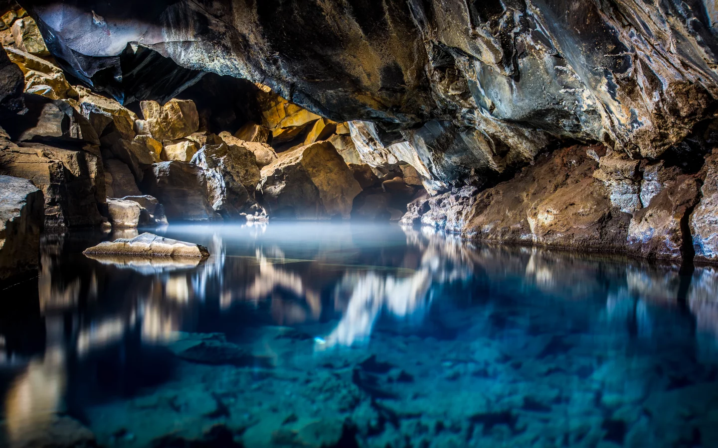 nature, cave, underground river