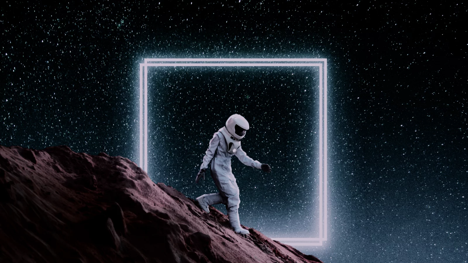 spaceman, astronaut, fantasy, illustration, another world, mars