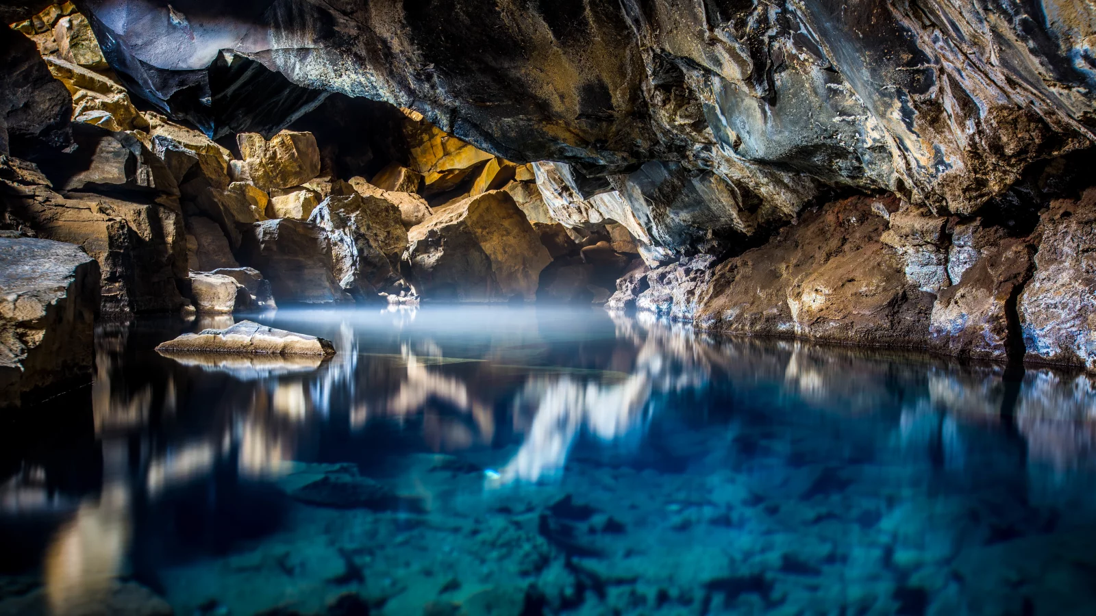 nature, cave, underground river