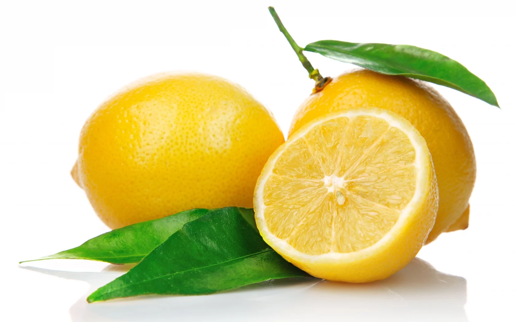 lemon, cut, leaf