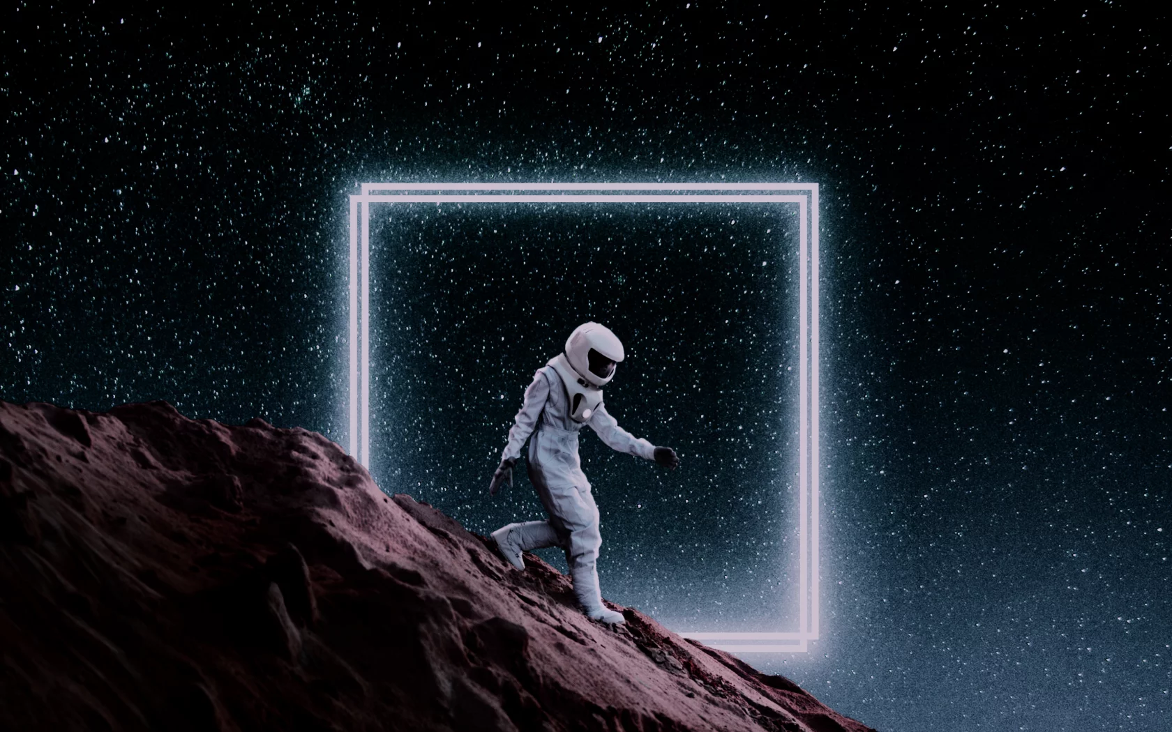 spaceman, astronaut, fantasy, illustration, another world, mars