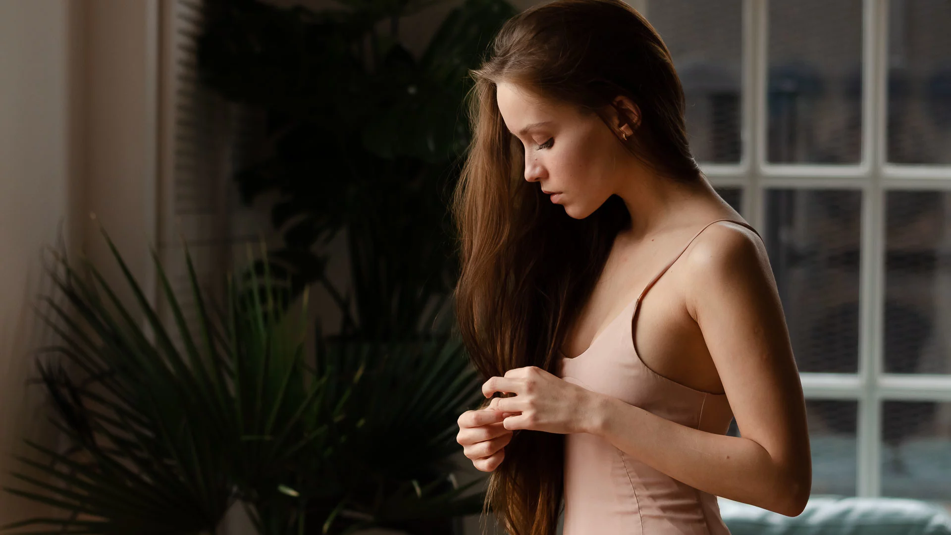 girl, beautiful, model, brown hair