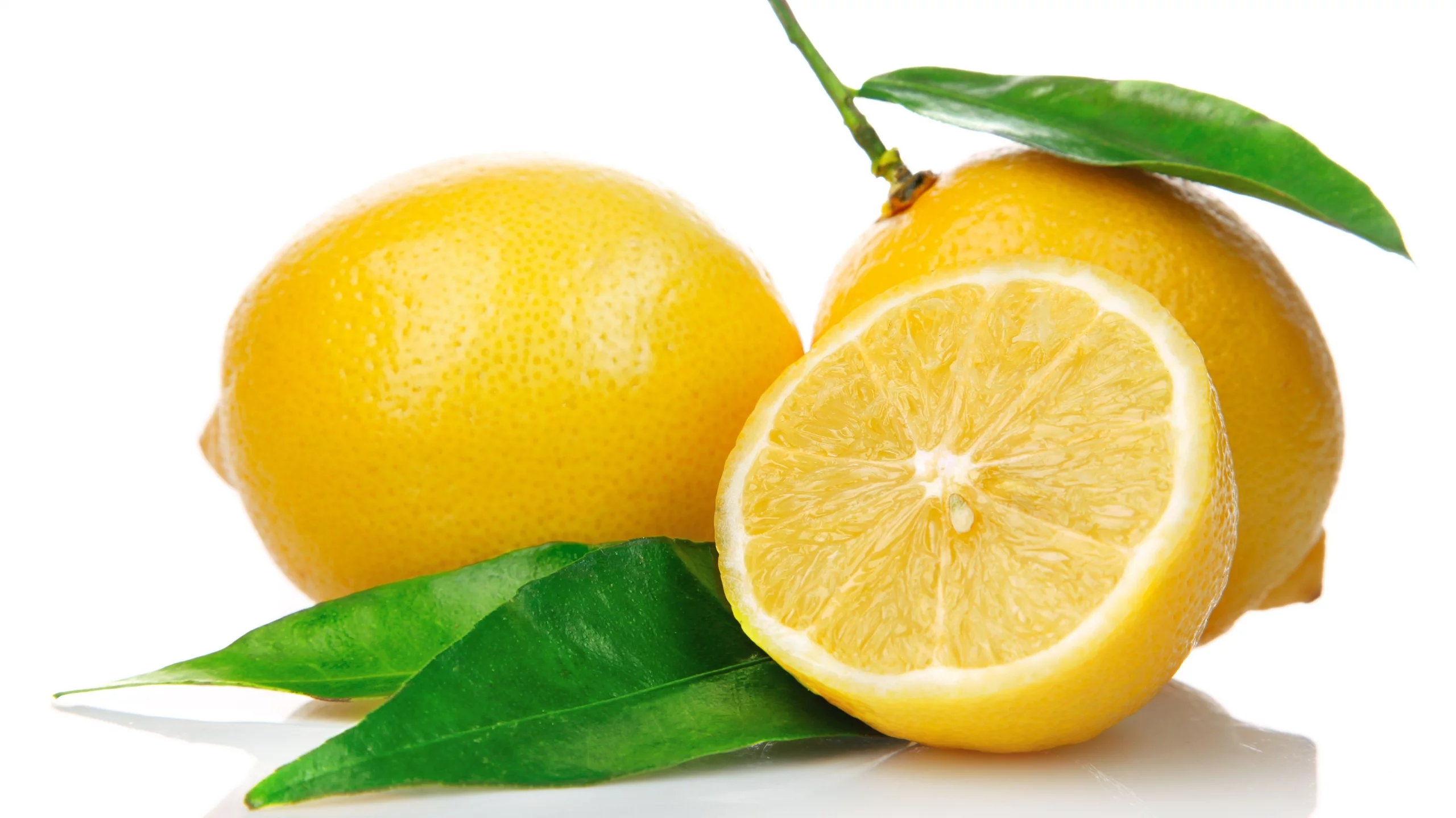 lemon, cut, leaf
