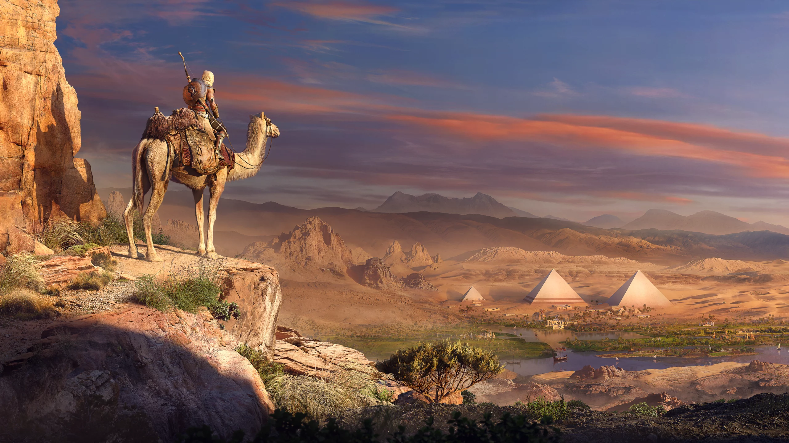 assassin screed, assassin 039s creed, origins, bayek, desert, egypt, pyramid