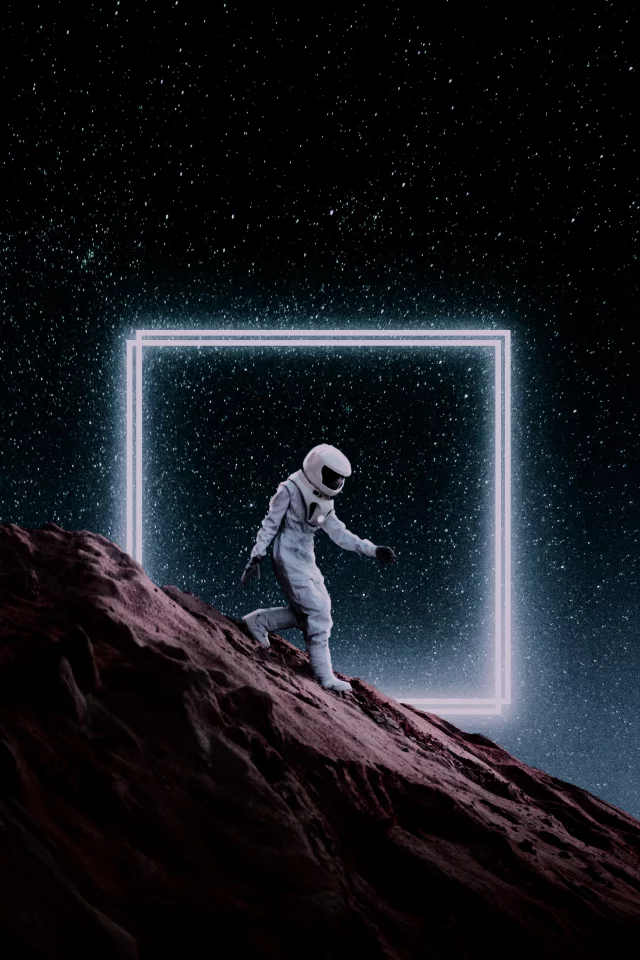 spaceman, astronaut, fantasy, illustration, another world, mars