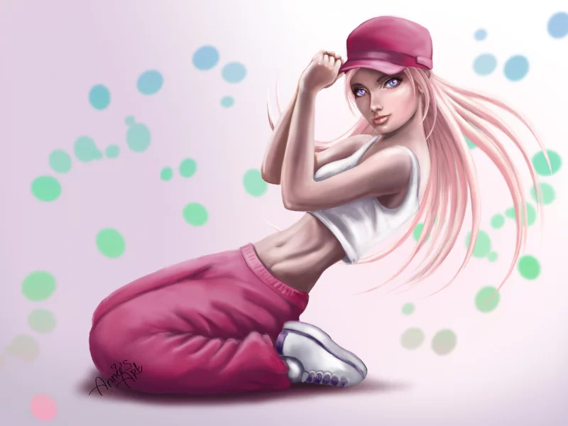music, dance, style, magenta, girl