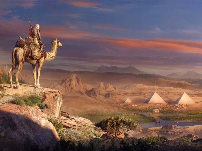 assassin screed, assassin 039s creed, origins, bayek, desert, egypt, pyramid