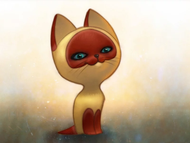 cartoon, cat, drawing, kitten named woof