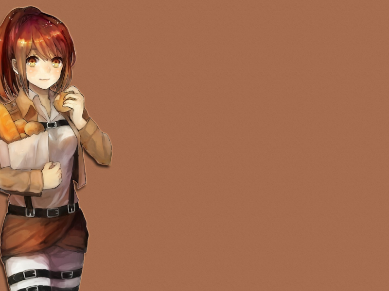 blouse sasha, ponytail, shingeki no kyojin, anime, anime girls