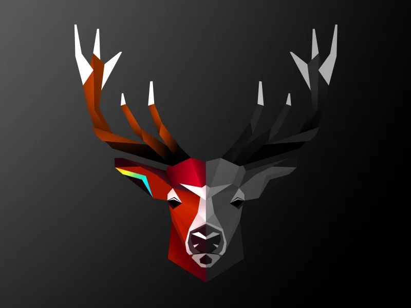 deer, antlers, 3d