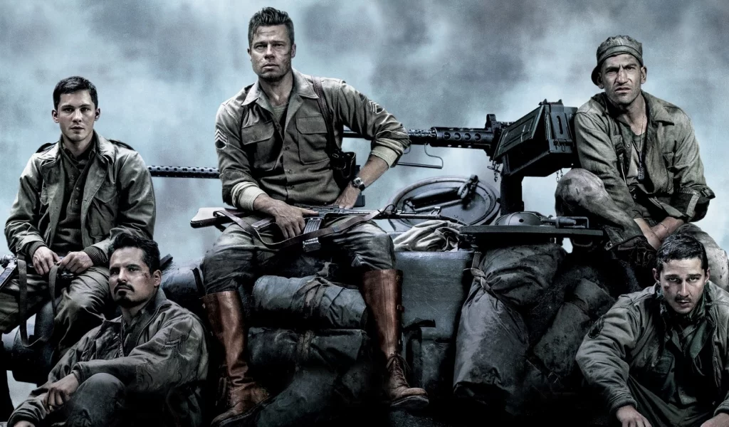 fury, main characters, brad pitt, tank