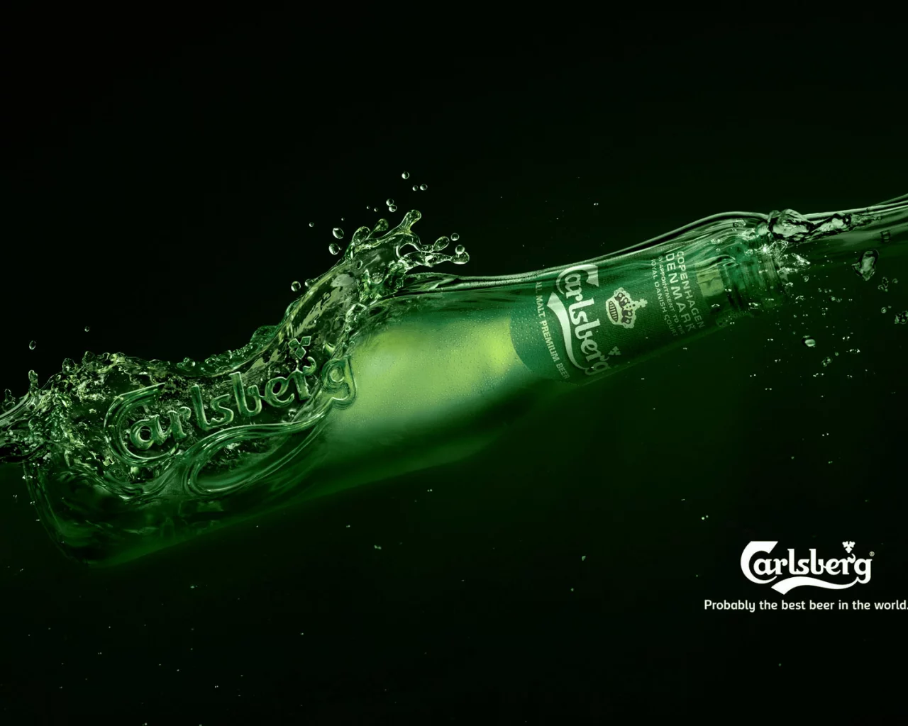 beer, bottle, carlsberg