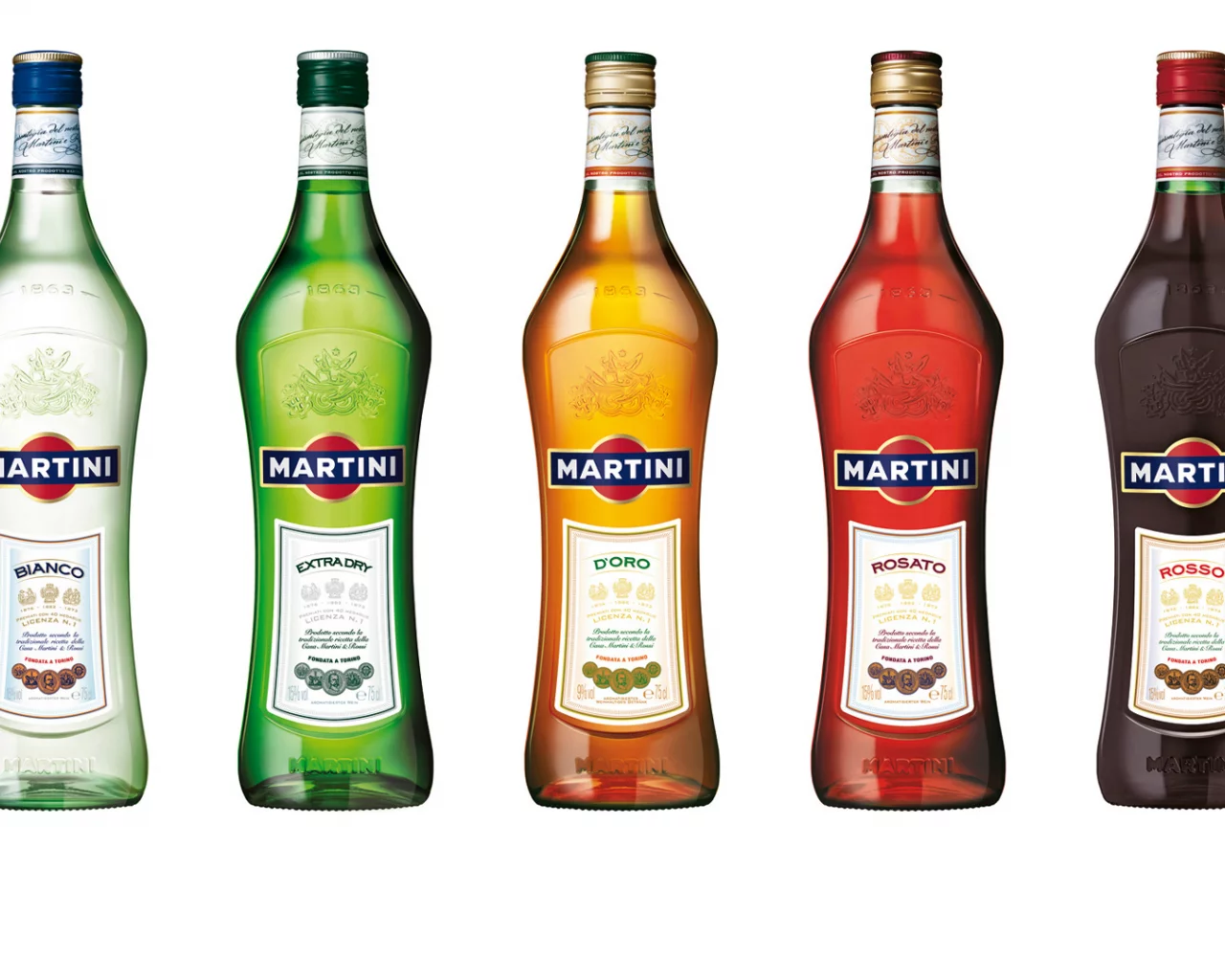 bianco, extra dry, martini, rose, rosso, rostato