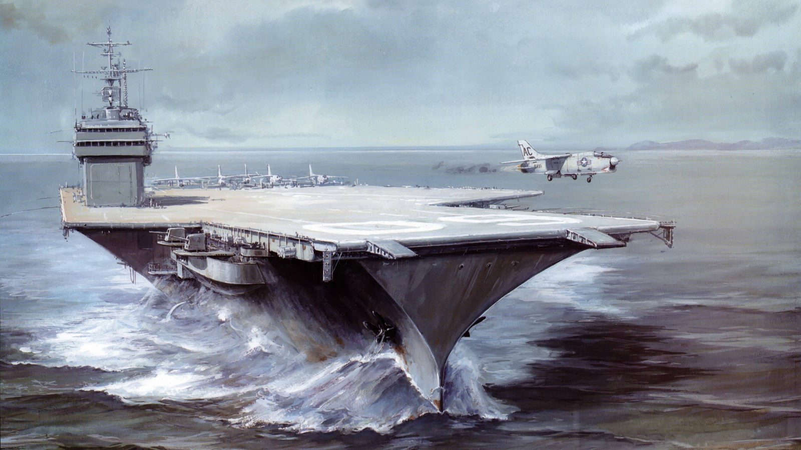 saratoga, aircraft carrier, drawing, art