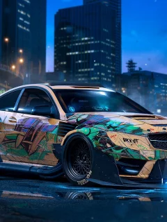 car, drawing, mercedes, sedan