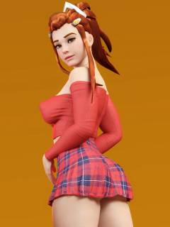 girl, sweetheart, sexy, 3d, skirt