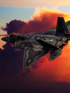 airplane, airforce, sky, lockheed, martin, f22, raptor, fighter, aircraft