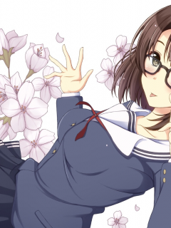 glasses, school uniform, megumi katou, anime girls, anime, saenai heroine no sodatekata