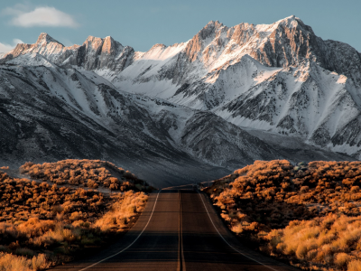 landscape, mountains, road