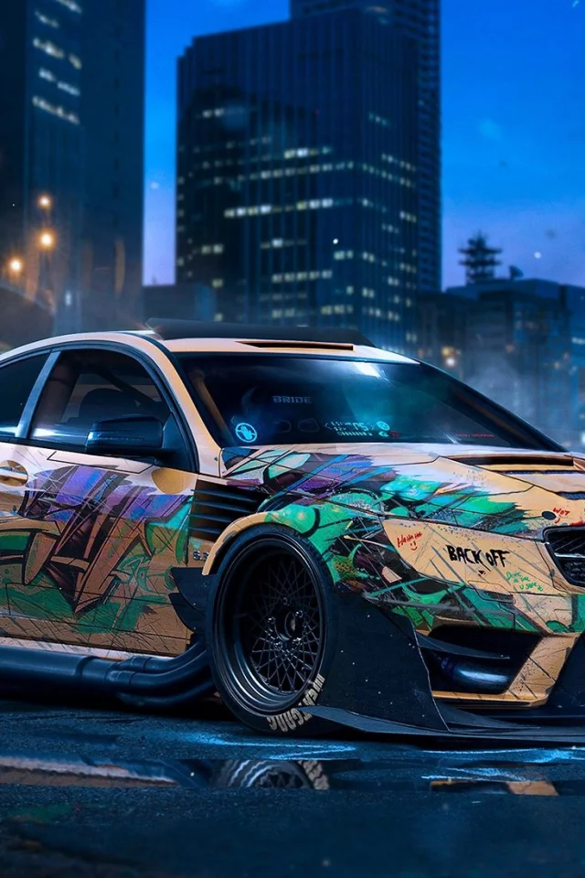 car, drawing, mercedes, sedan