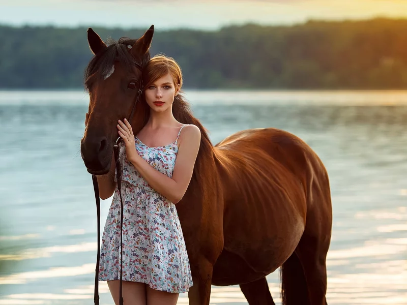 girl, beautiful, sexy, redhead, dress