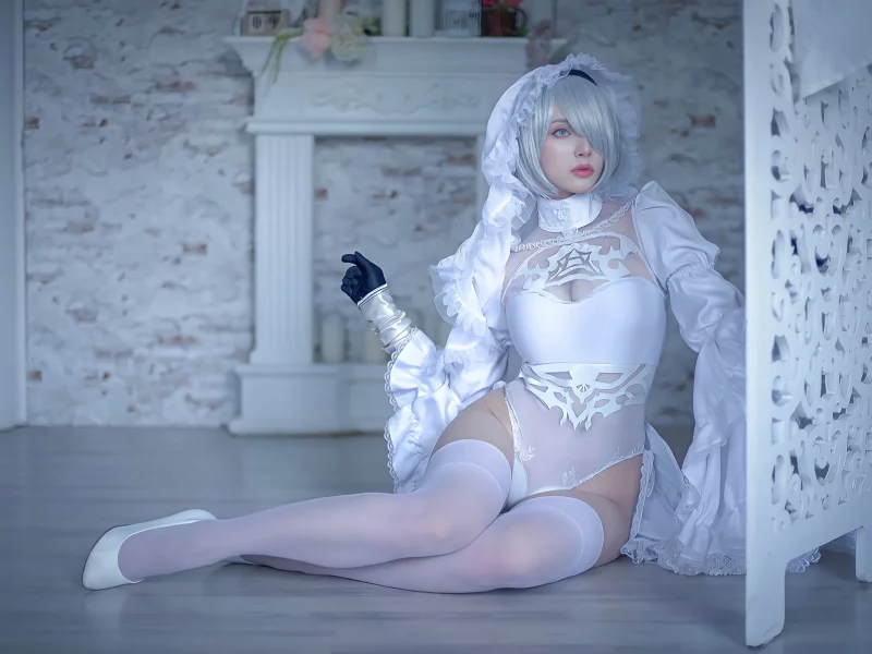 girl, beautiful, sexy, blonde, stockings, cosplay