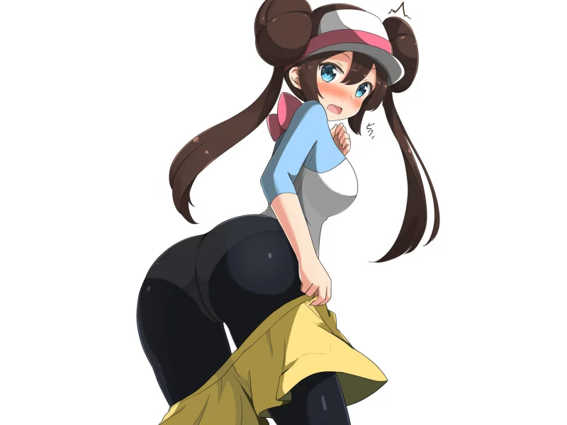 ass, blush, brunette, anime, anime girls, simple