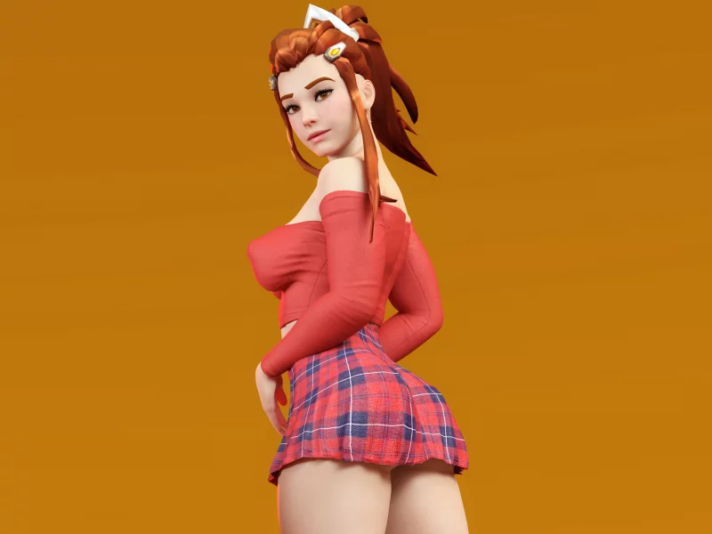 girl, sweetheart, sexy, 3d, skirt