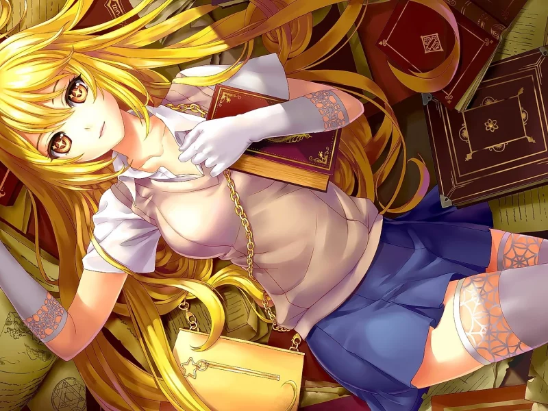 to aru kagaku no railgun, blonde, shokuhou misaki, thigh, highs, anime