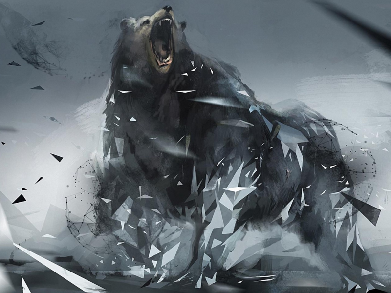 bear, 3d, background