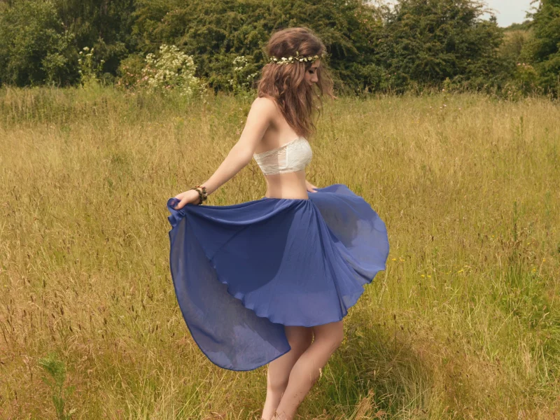 girl, beautiful, sweet, nature, skirt