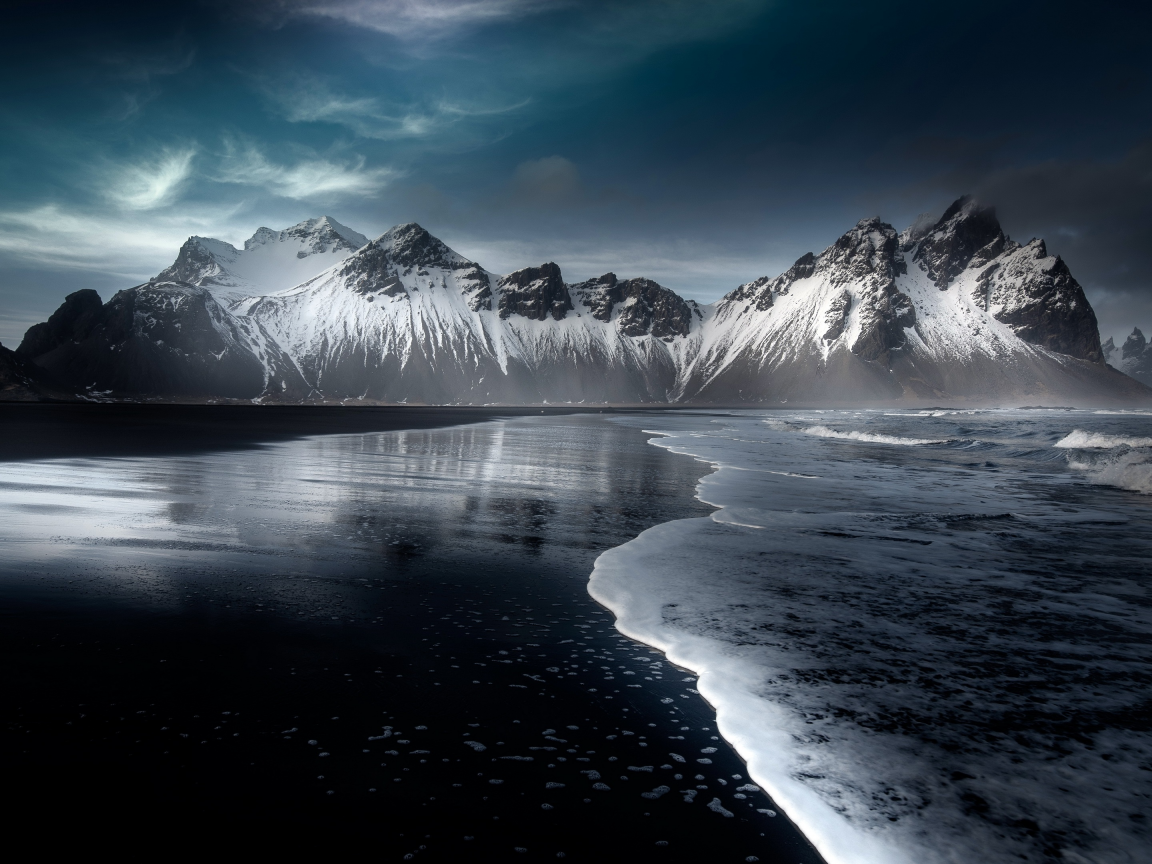 vestrahorn, stokksnes, krossanes, fjall, mountain