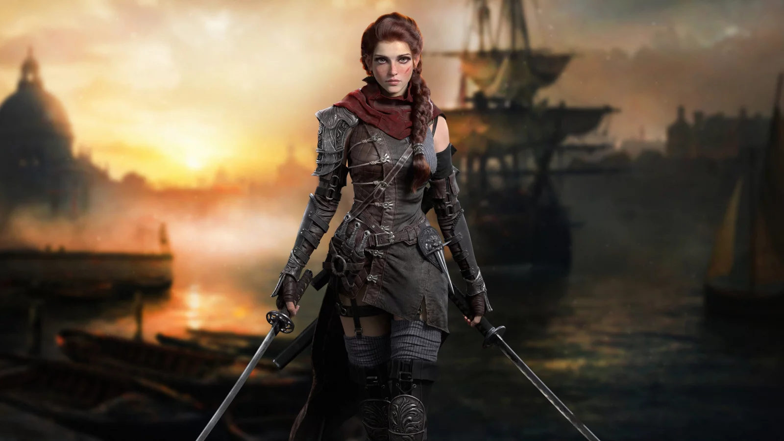 pirate, girl, piracy, art, digital art