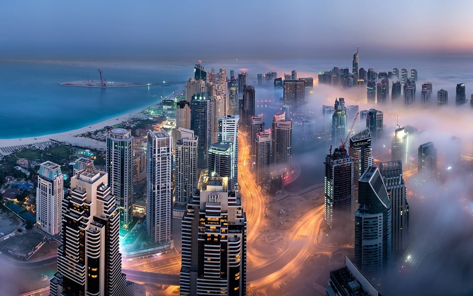 bay, building, dubai, landscape
