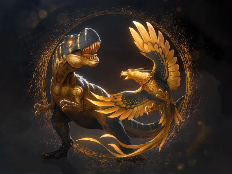 creative, tyrannosaurus, bird
