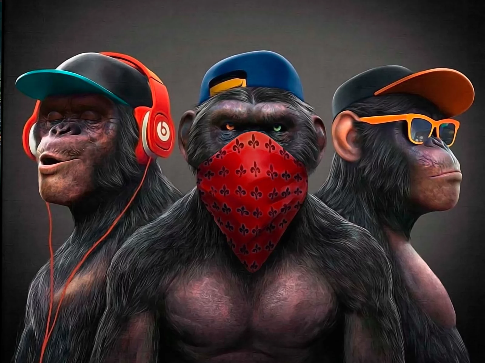 art, monkey, see nothing, hear nothing, say nothing