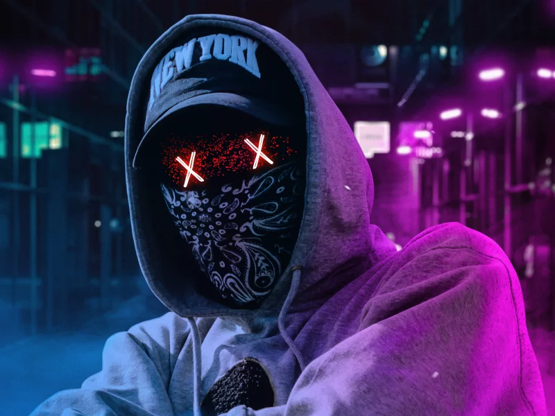 neon mask