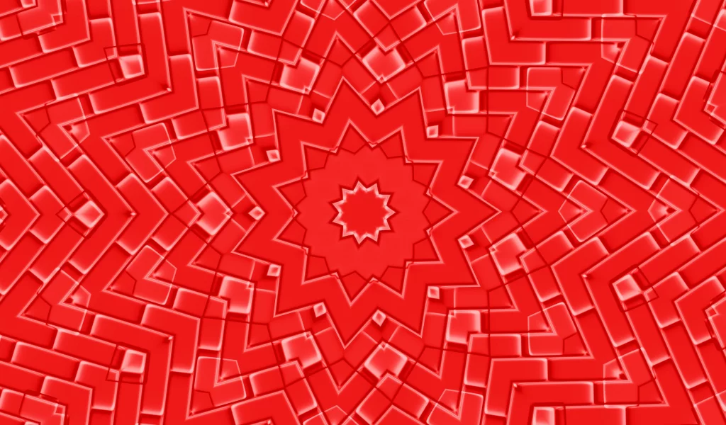 Abstract illustration with red stars