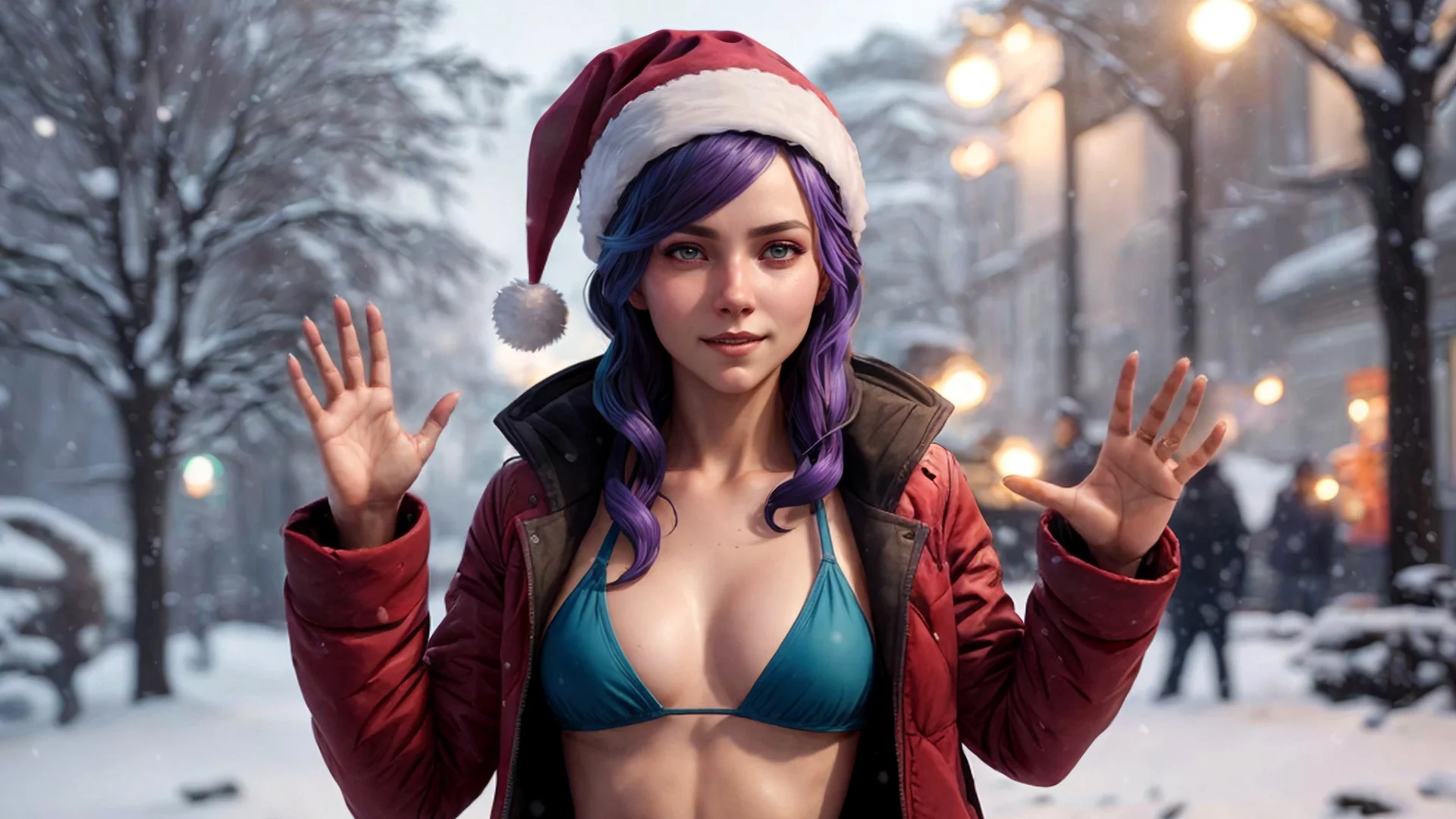 Новогодняя девушка