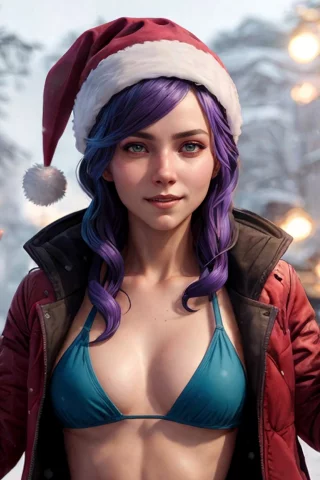 Новогодняя девушка