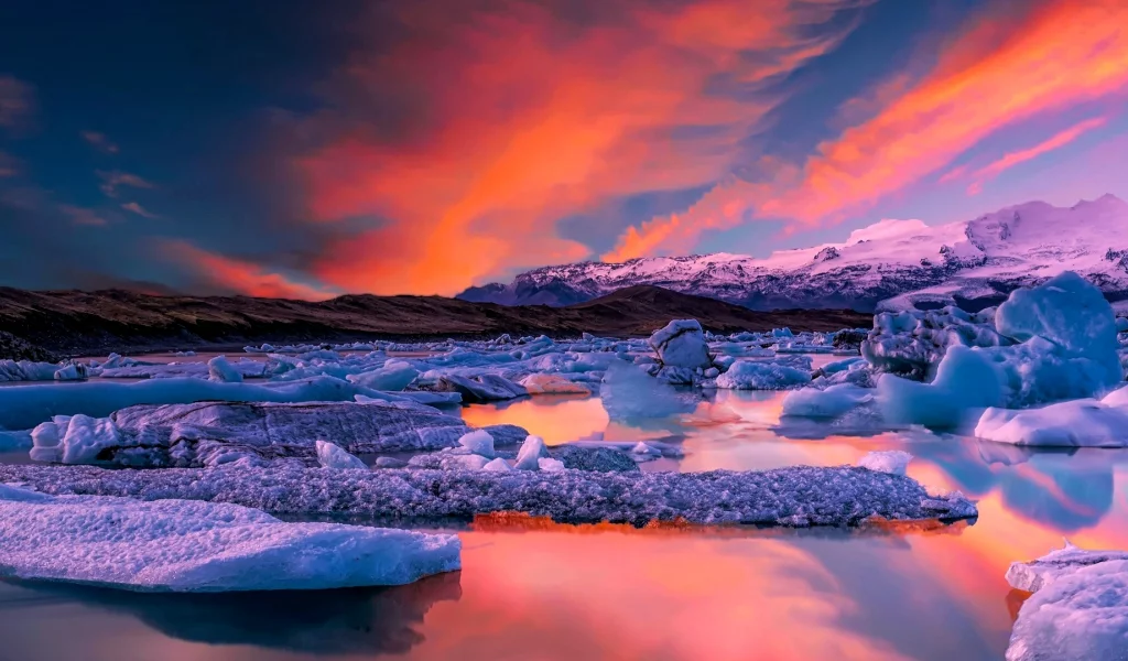 Jokulsarion Lagoon, Coast Of Iceland