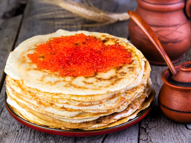 Блины с икрой