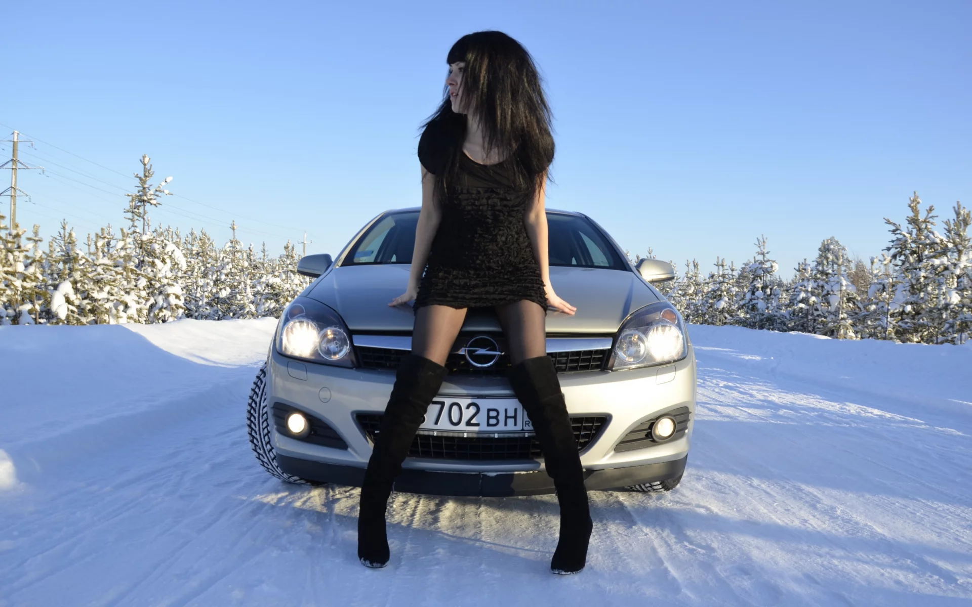 авто с девушкой