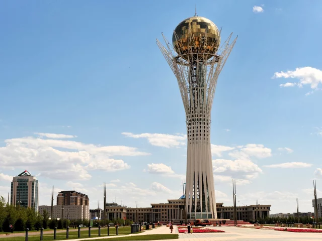 Baiterek - high observation tower in the city of Astana