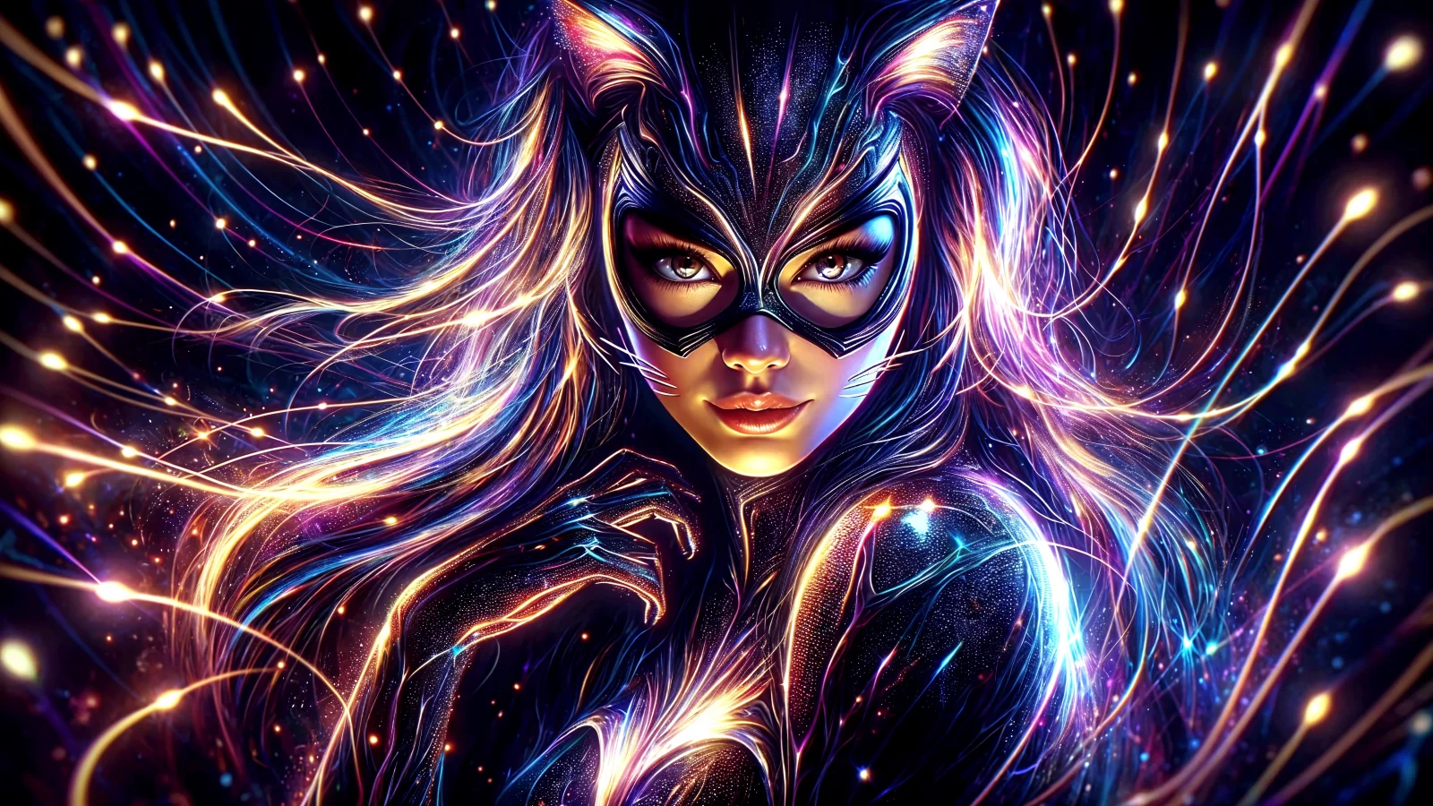 женщина кошка