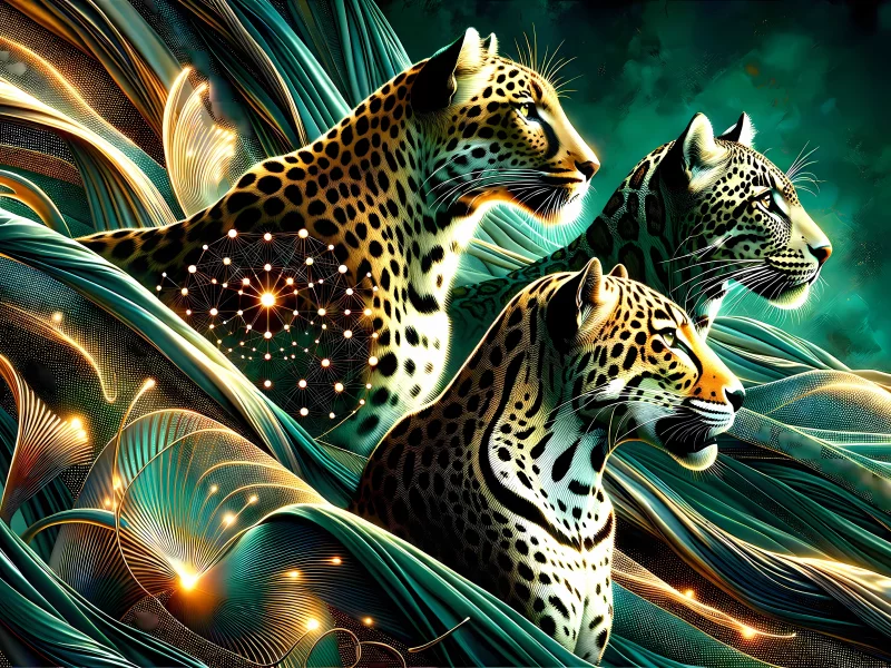 леопарды