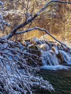 Winter in the Plitvice Lakes NP, Croatia