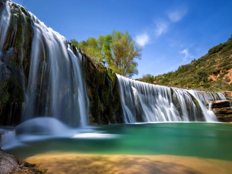 Alcanadre River Falls, Aragon, Spain