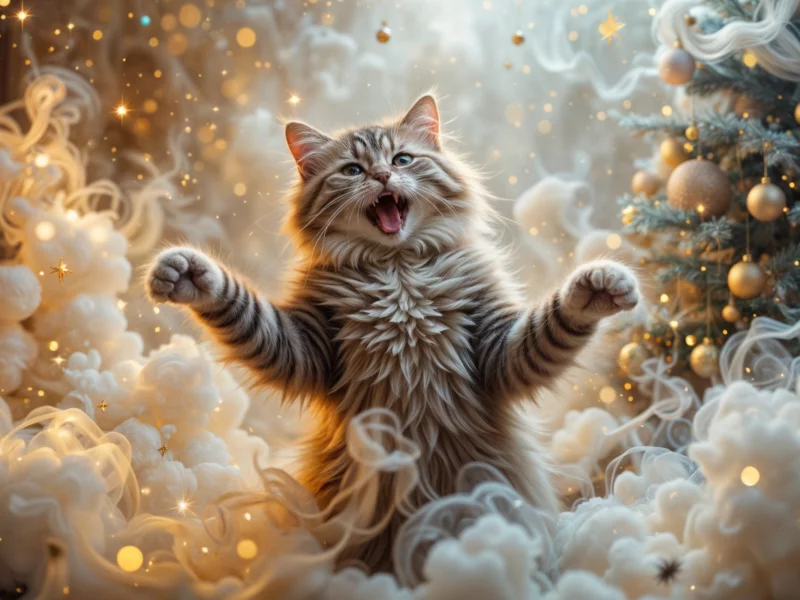 озорной котёнок